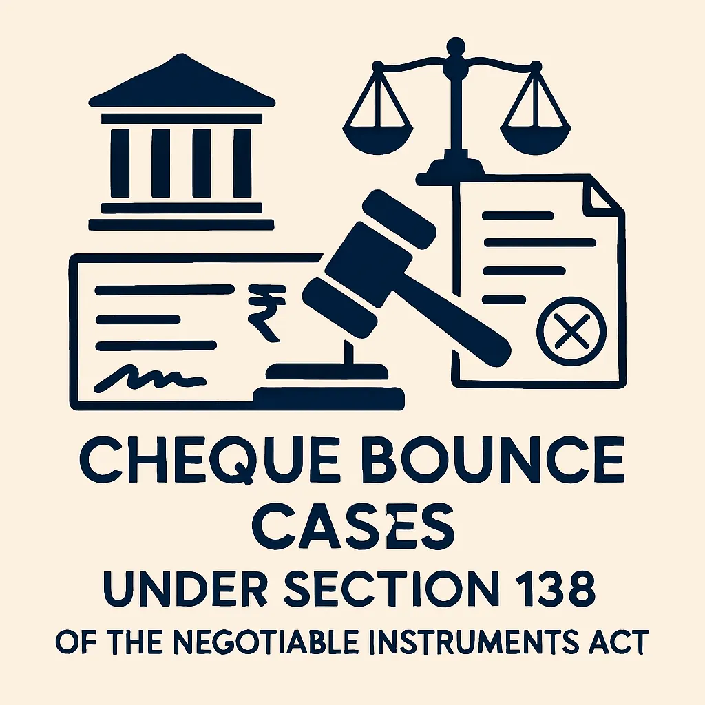 A symbolic image for Cheque Bounce legal notice
